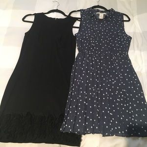 Amerian Rag Pleated dress and BLQ. MKT black dress